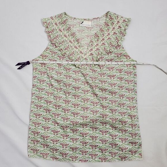 KATAYONE ADELI blouse sleeveless tiny‎ floral ruffle top XS - Picture 7 of 9